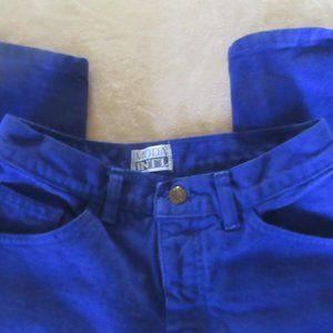Vintage 80s 90s Royal Blue London Jeans by Victoria Secret Moda Int'l Size 5/6